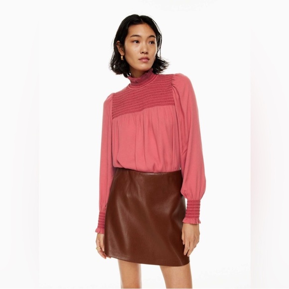 Wilfred Tops - Wilfred Aritzia Nessie Blouse Rosy Red Women’s Size Small